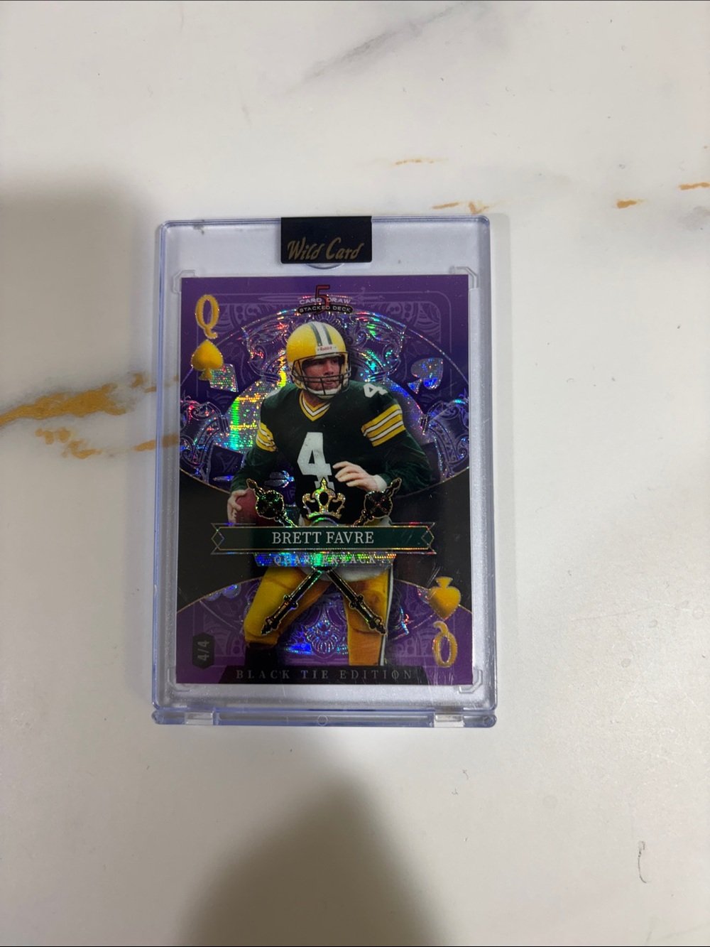 2026 Wild Card Stacked Deck Black Tie Edition Brett Favre 4/4 Packers
